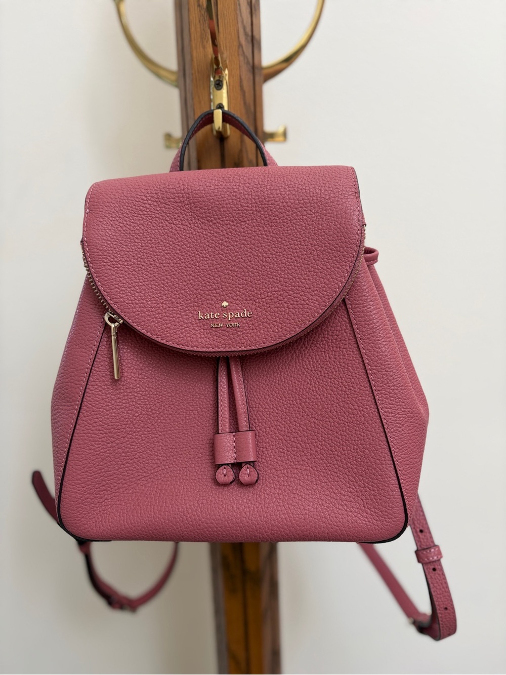 kate spade Rose Pink Pebbled Leather Backpack